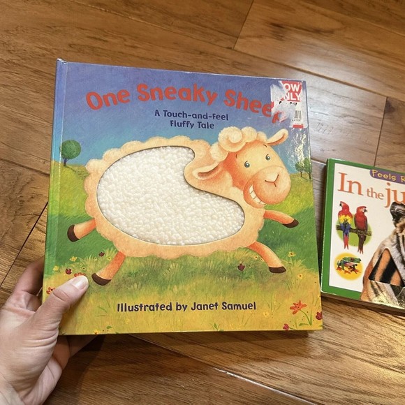TWO Touch & Feel Books One Sneaky Sheep Janet Samuel & In The Jungle Board Books - Picture 5 of 5